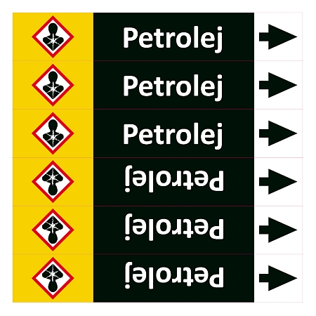 Značení potrubí, petrolej